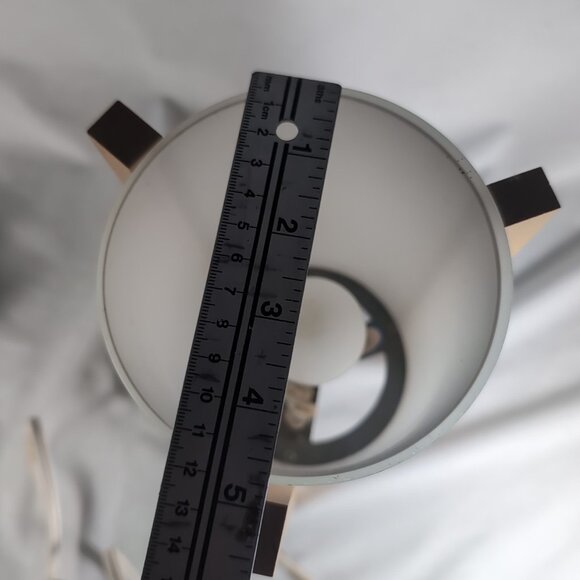 IKEA Porfylit Vintage Rocket Tripod Table Lamp White Glass Beige Wood 90s Retro - Picture 16 of 16